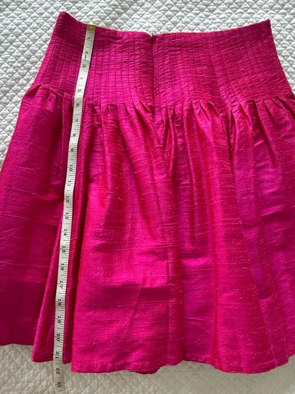Gretchen Scott Silk Fit & Flare Skirt Pink S